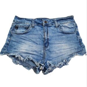 Kancan Cutoff Denim High Rise Shorts Light Wash Size 30